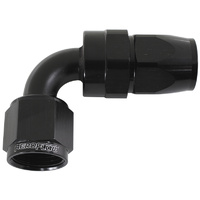 AF203-04DBLK - ALLOY 90 DEG HOSE END -4AN