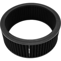 Aeroflow Replacement Round Air Filter Element - 11" x 4", washable black cotton filter element