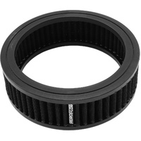 Aeroflow Replacement Round Air Filter Element - 7" x 2", washable black cotton filter element