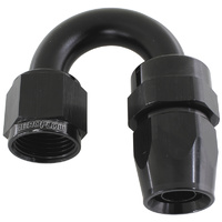 AF206-06DBLK - ALLOY 180 DEG HOSE END -6AN