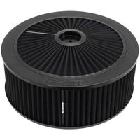 Aeroflow 14" x 5" Full Flow Air Filter Assembly, Black