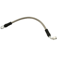 Aeroflow Premade S/S Teflon Brake Lines - 12" Long, 90° Female -3AN to Straight Female -3AN