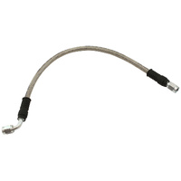 Aeroflow Premade S/S Teflon Brake Lines - 15" Long, 90° Female -3AN to Straight Female -3AN