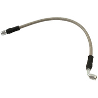 Aeroflow Premade S/S Teflon Brake Lines - 16" Long, 90° Female -3AN to Straight Female -3AN