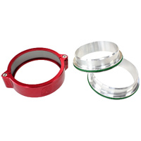 Aeroflow 2" 51mm Billet Intercooler Clamp with Stainless Steel Weld Flanges Red
