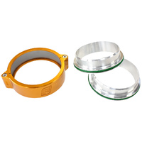Aeroflow 3-1/2" Billet Intercooler Clamp Stainless Steel Weld Flanges Gold Finis
