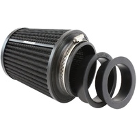 Aeroflow Universal 4" 3.5" & 3" Clamp-On Steel Top Inverted Tapered Pod Filter with Black End| 5.5" (140mm) High x 6" (152mm) Base O.D x 4.7" (119mm) 