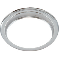 Aeroflow Air Cleaner Base Only - Suit 6-3/8" Diameter Air Filter, Chrome Steel, Flat Base Suit 5-1/8" Carburettor Neck