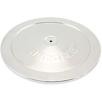 Aeroflow Air cleaner Top Plate Only - Suit 11" O.D Filter, Steel Chrome