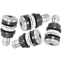 Aeroflow Bolt-In Wheel Valve Stems Chrome 4 Pack 7/16" 5/8" Hole AF3060-0000