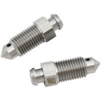 Aeroflow Stainless Steel Brake Bleed Nipples 3/8-24" - Sold as a Pair
