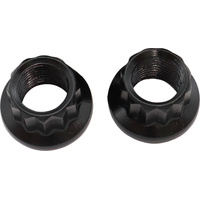 Aeroflow 12-Point Nuts, Chrome Moly Black Oxide, 2-Pack - M10 x 1.25 Thread, 1/2" Socket