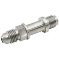 Aeroflow Stainless Steel Extended Imperial Male to AN Fitting - 7/16-24" to Male -4AN 50mm Long Extension