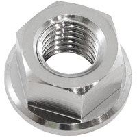 Aeroflow M8 x 1.25mm Titanium 6 Point Hex Nut - Natural Finish, Sold Single