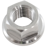 Aeroflow M10 x 1.25mm Titanium 6 Point Hex Nut - Natural Finish, Sold Single