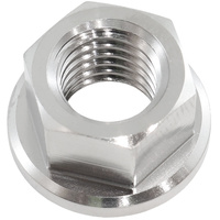 Aeroflow M10 x 1.50mm Titanium 6 Point Hex Nut - Natural Finish, Sold Single
