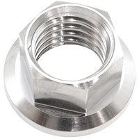 Aeroflow 1/2" Titanium Hex Nut - Natural Finish, Sold Single