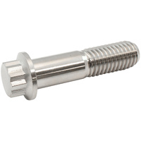 Aeroflow 1/2-13" UHL 2" Titanium Bolt 12 Point Head Natural Finish Single