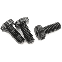Aeroflow Small & Big Block Chevy Camshaft Bolt Kit - Black Finish - 12 Point Head, 8740 Material, Sold as a Pack of 3
