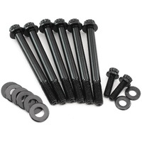 Aeroflow GM LS Water Pump & Thermostat Housing Bolt Kit - Black Finish - 12 Point Head and 8740 Grade Material