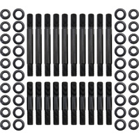 Aeroflow Small Block Chev 350 4 Bolt Main Stud Kit 12 Point Nuts 8740 Grade
