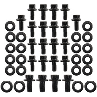 Aeroflow Small Block Ford Windsor Cleveland Oil Pan Bolt Kit Black AF37-2360