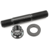 Aeroflow Small Block Chevy Oil Pump Stud Kit - Black Finish - 12 Point Head and 8740 Grade Material