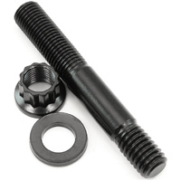 Aeroflow Small Block Chevy High Volume Oil Pump Stud Kit - Black Finish - 12 Point Head and 8740 Grade Material