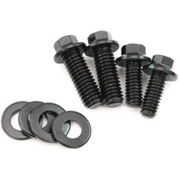 Aeroflow Small Block Ford Oil Pump Bolt Kit - Black Finish - 12 Point Head and 8740 Grade Material