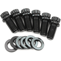 Aeroflow Small Block Chevy Engine Mount to Engine Block Bolt Kit - 8740 Material, Pack of 6