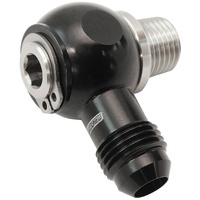 Aeroflow NPT to AN Banjo - Stainless Steel 1/4" NPT to -6AN Aluminium Banjo