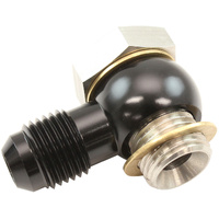 Aeroflow 9/16"-18 NPSM Short Stainless Steel Banjo Bolt and Aluminium -6AN Banjo - Suit GM 4L80E Transmission Cooler Fittings