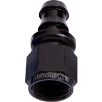 Aeroflow Straight Push Lock End -6AN Black No Clamp Required AF401-06BLK