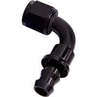 AF403-04BLK - 90 DEG PUSH LOCK END -4AN