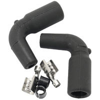 Aeroflow Xpro Silicone 90 Deg GM LS Coil Boots & Terminals Black 2pk AF4030-3303
