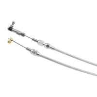 Aeroflow HD GM LS Throttle Cable 36" Silver Cover Chrome Ends AF42-1201LSC