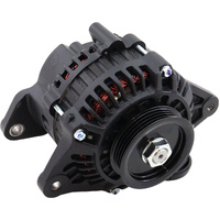 Aeroflow 130 AMP High Output Direct Fit Alternator - Black Finish - Suit Nissan RB20, RB25, RB26 and RB30