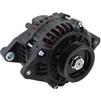 Aeroflow 130 AMP High Output Direct Fit Alternator - Black Finish - Suit Mazda 13B Series 4 and 5