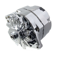 Holden VB VC VH Commodore 253 308 V8 Aeroflow Chrome Alternator 100 Amp Int Reg AF4870-1100