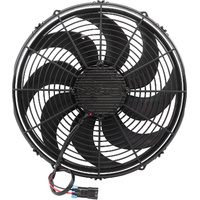 Aeroflow 16" Brushless Electric Fan, Pusher Type with Curved Blades - 2860 CFM Rating. Non Reversable