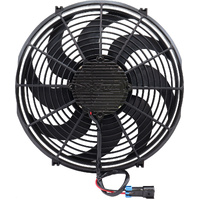 Aeroflow 14" Brushless Electric Fan, Puller Type with Curved Blades - 2500 CFM Rating. Non Reversable
