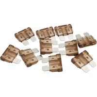 Aeroflow 7.5 AMP Standard Blade Fuses â€“ 10 Pack - Brown Body Colour