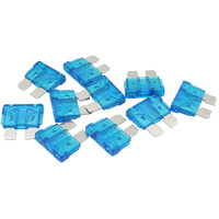 Aeroflow 15 AMP Standard Blade Fuses â€“ 10 Pack - Blue Body Colour