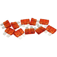Aeroflow 40 AMP Standard Blade Fuses â€“ 10 Pack - Orange Body Colour