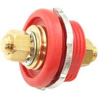 Aeroflow Thru Frame Electrical Bulkhead Terminal - Red - Battery Positive, Sold Individually