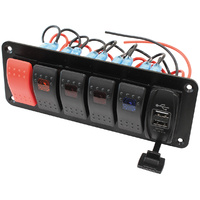 Aeroflow Universal Switch Panel with USB Charging Ports AF49-8000
