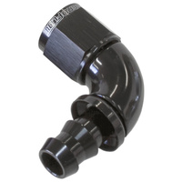 AF513-08BLK - -8AN 90 DEG FULL FLOW PUSH LOC