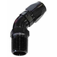 AF528-06-06BLK - Male 3/8 NPT 45 Deg to -6 Hose