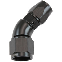 Aeroflow 200 Series 45° Stepped Hose End -8AN to -8 Hose Black Finish