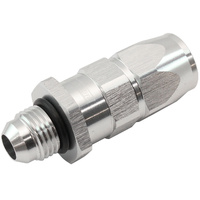 Aeroflow Male AN Swivel Straight Hose End -6AN to -6AN PTFE (Teflon®) Hose End - Silver Finish